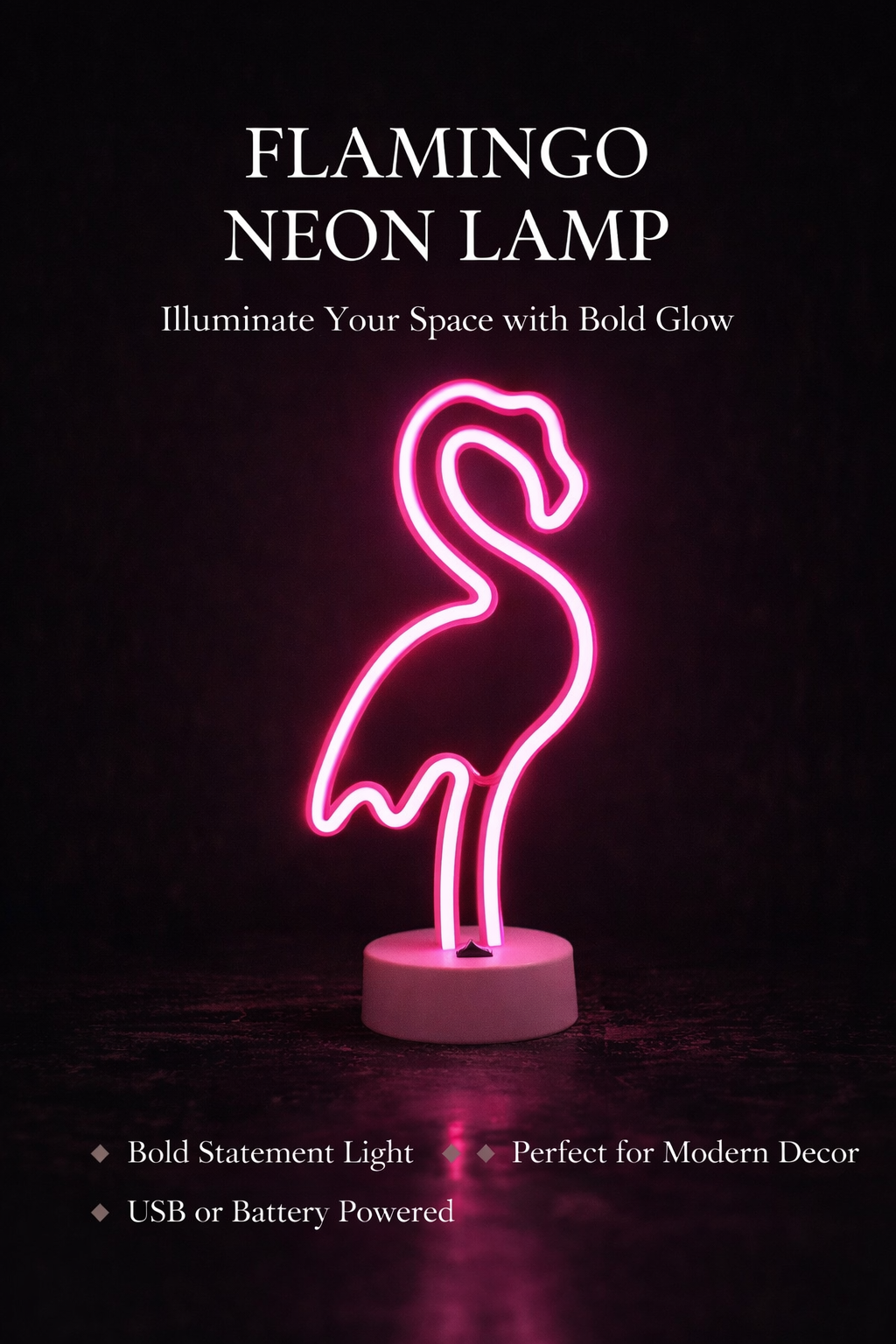 Noctua Glow™ Flamingo Neon Light – Soft Pink Ambient Glow for Aesthetic & Cozy Spaces
