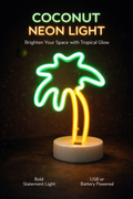 Noctua Glow™ Coconut Neon Light – Soft Ambient Glow for Modern & Cozy Spaces