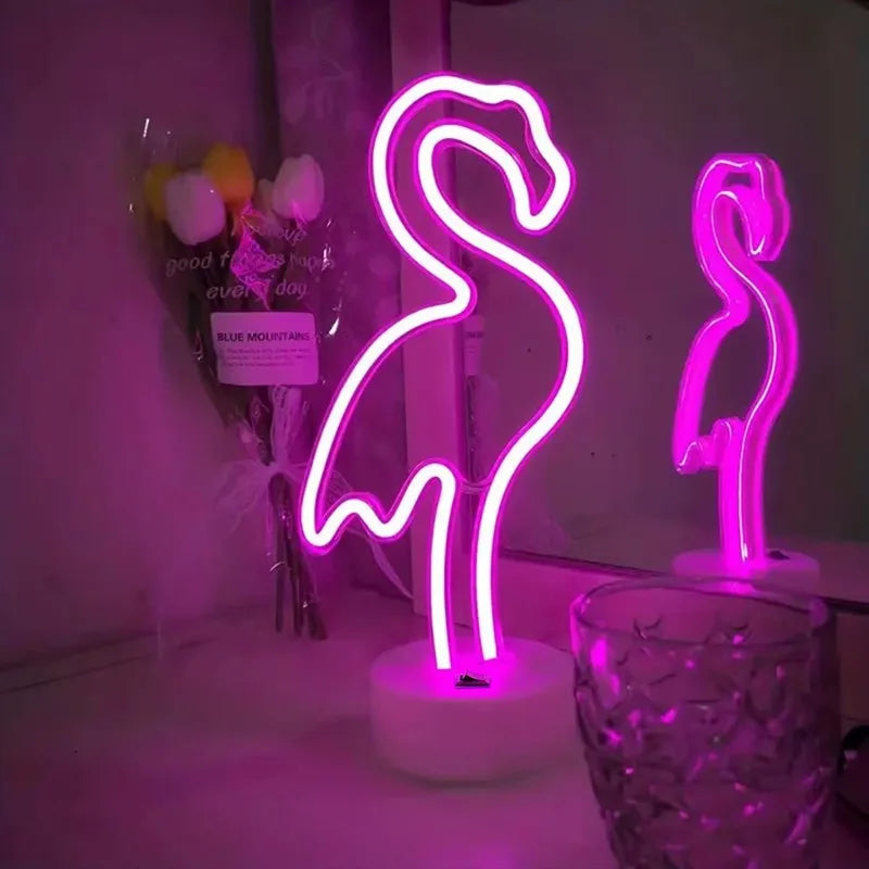 Noctua Glow™ Flamingo Neon Light – Soft Pink Ambient Glow for Aesthetic & Cozy Spaces