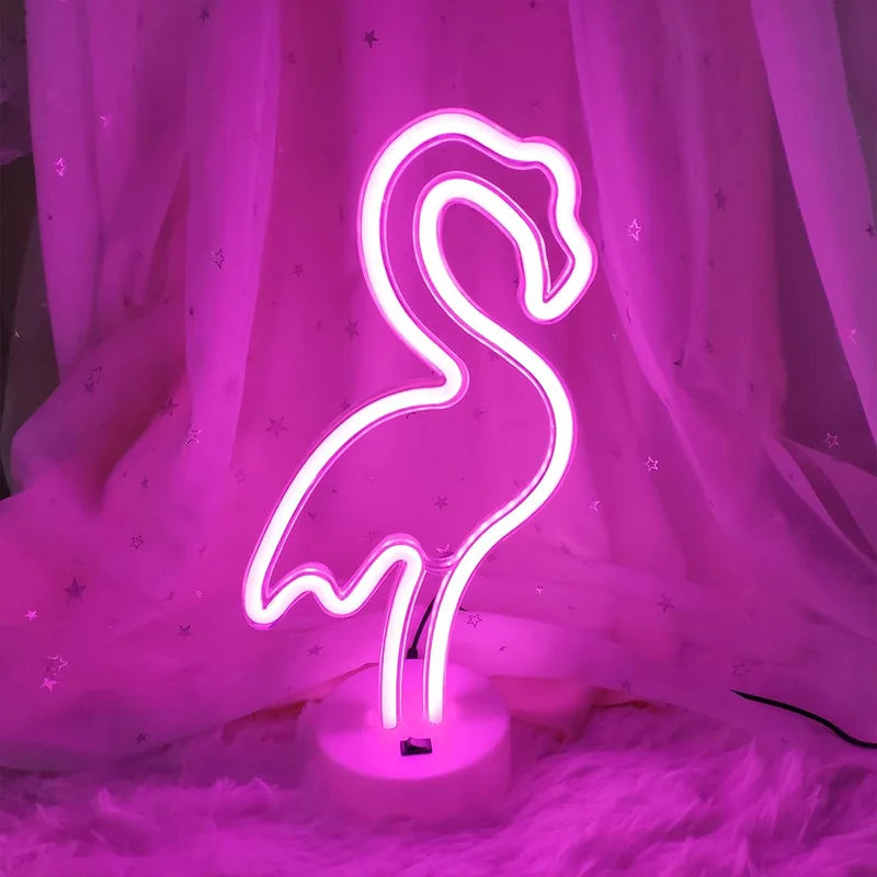Noctua Glow™ Flamingo Neon Light – Soft Pink Ambient Glow for Aesthetic & Cozy Spaces