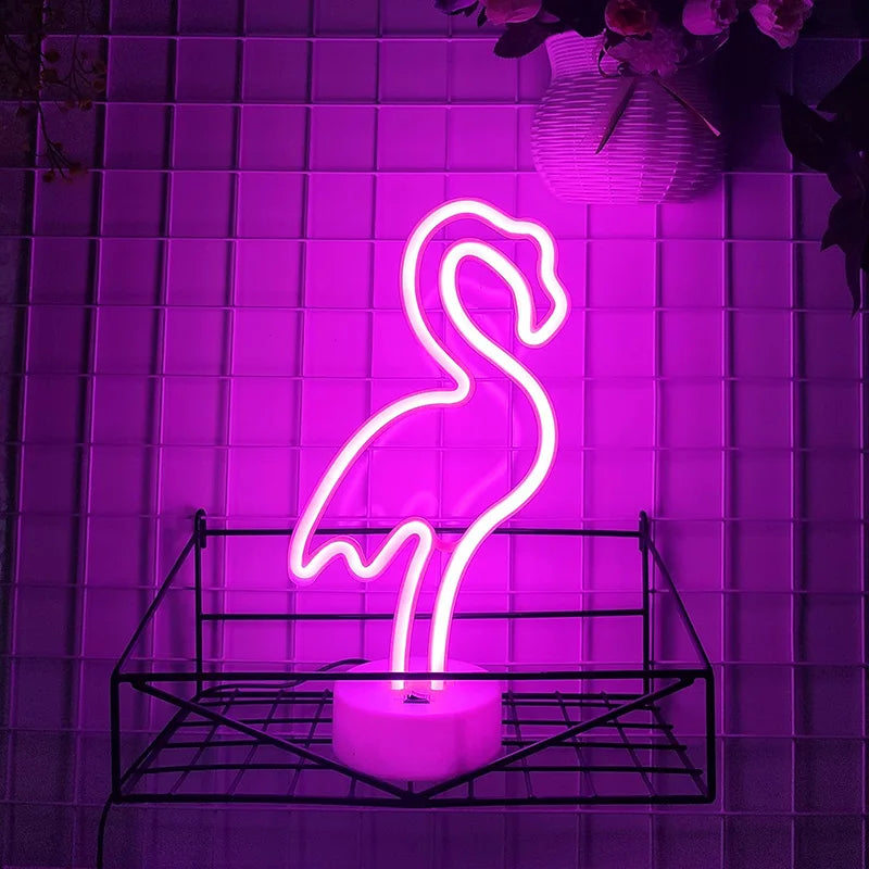 Noctua Glow™ Flamingo Neon Light – Soft Pink Ambient Glow for Aesthetic & Cozy Spaces